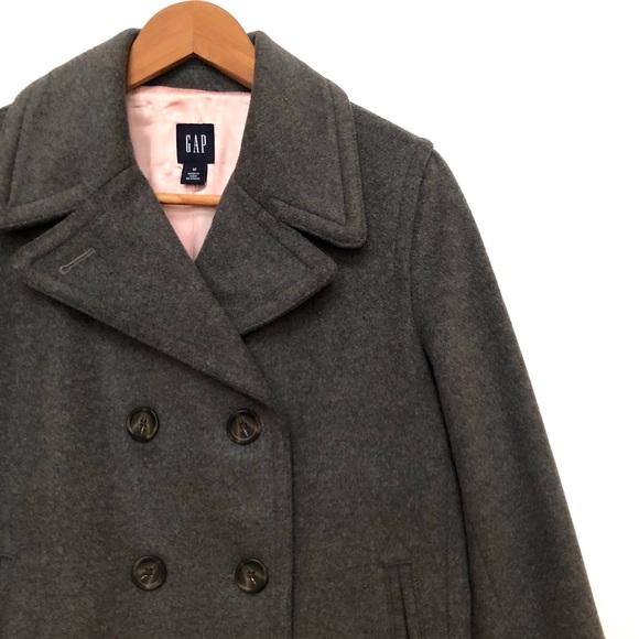 GAP Jackets & Blazers - GAP grey wool blend pea coat